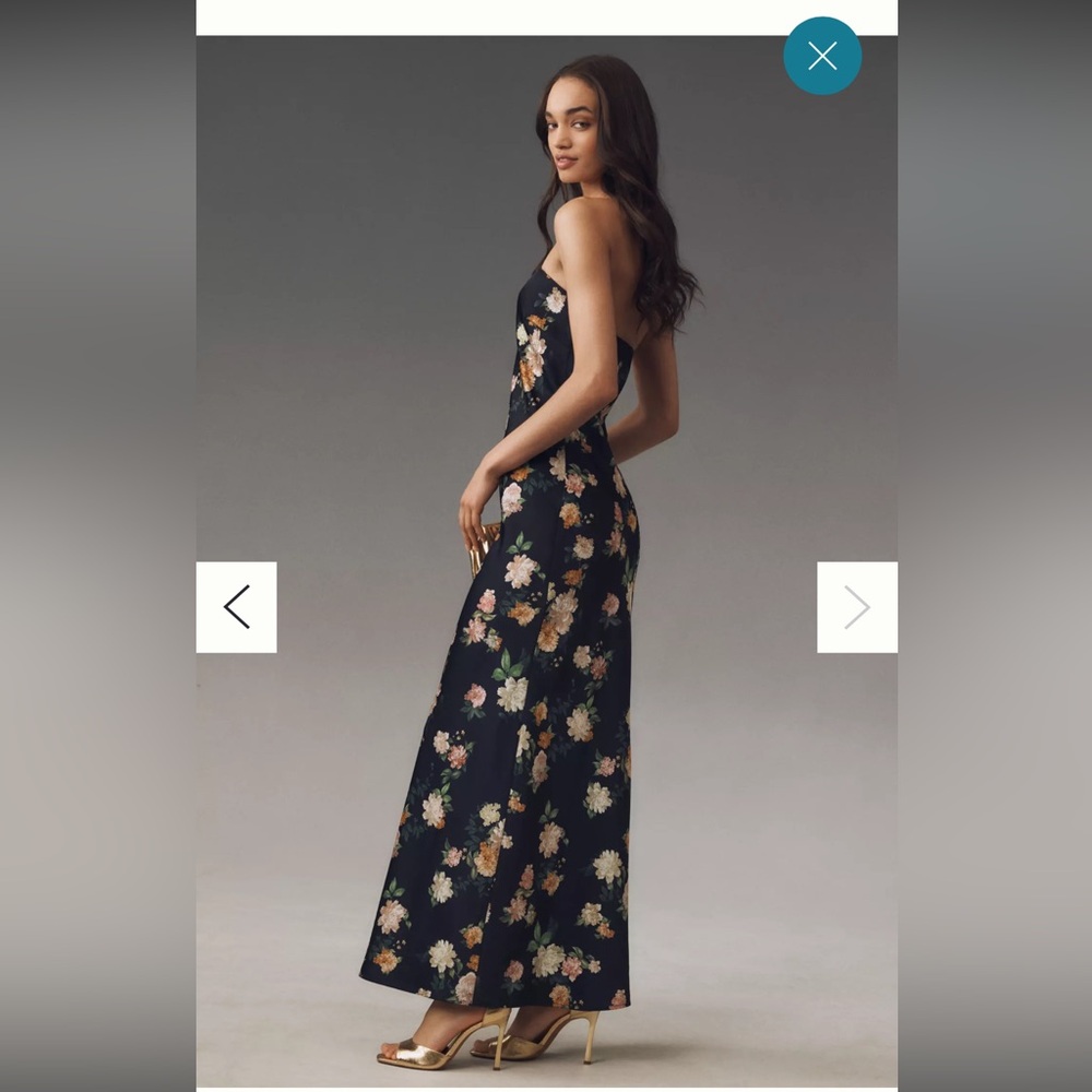 BHLDN Ruby Twist Halter Satin Gown